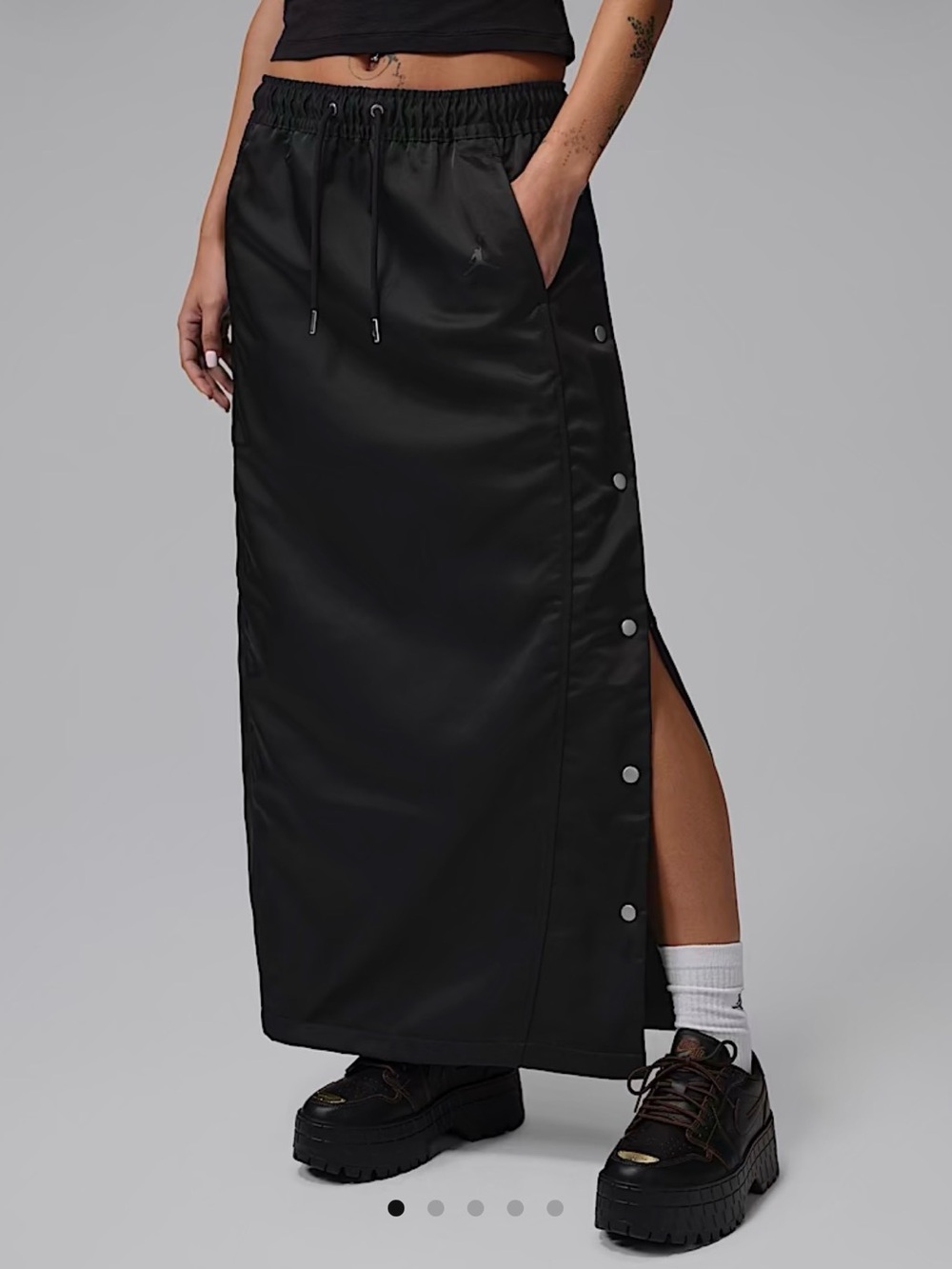 NWT ✨Jordan Black Maxi Snap Track Skirt 🔥- 4